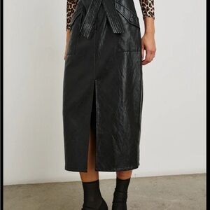 Black Leather Skirt NWT